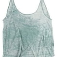 thumbnail image 2 of Gorilla Buffet Womens Oversized Burnout Print Tank Top, Blue, Medium, 2 of 2