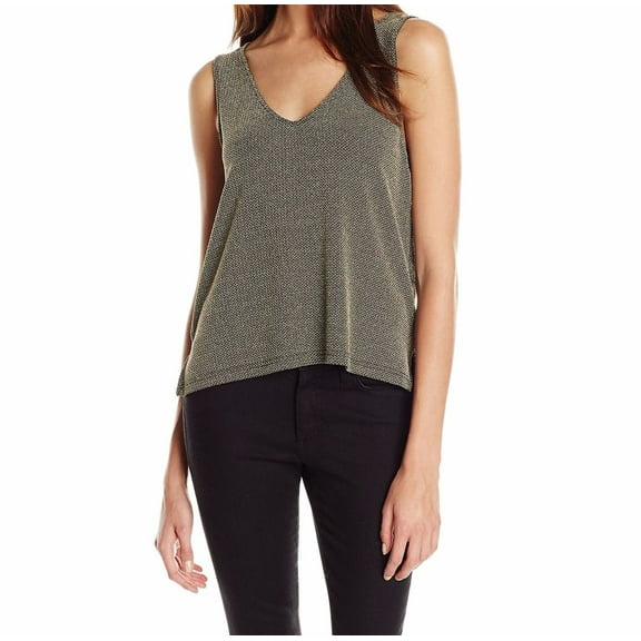 MINKPINK Women's Fifth Avenue V-Neck Tank Top, Gold, X-Small