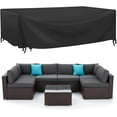 thumbnail image 1 of GHSDFBB Patio Furniture Covers Waterproof, Outdoor Furniture Covers, 95.2" Lx63.7" Wx39.3" H Patio Table and Chairs Set Covers, Upgraded Oxford 420D Rectangular Outdoor Sectional Sofa Set Covers, 1 of 7