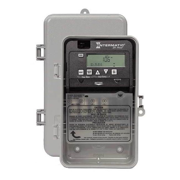 Intermatic Electronic Timer, Beige, Plastic EP100C