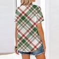 thumbnail image 5 of Dwralegc Womens Short Sleeve Tunic Blouse Button Down Short Sleeve Shirts Casual Dressy Work Tops Business Summer Spring Solid Color V Neck Top Green M, 5 of 5