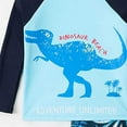 thumbnail image 6 of Boys Swimsuit Swimwear Set Dinosaur Print Rash Guard Swim Shirt Shorts Summer Beach Surfing Swimming Pool Sun 3 8 Years Boys Bathing Suit, 6 of 8