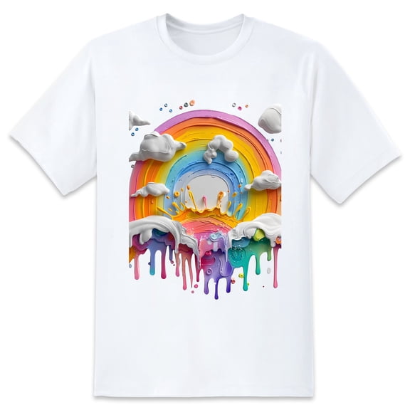 Men's Graphic TeeWatercolor Painting- (7) Letter Print T-Shirts Round Neck Short Sleeves Sizes XS-5XL Summer Daily Casual Tops