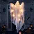 thumbnail image 1 of AKEGAMN Clearance! Halloween Hanging Lights With Multi Color LED Lights 47 Inch White Halloween Hanging Decorations For Front Yard Patio Garden Decorations Indoor Outd Halloween Hanging Lights With, 1 of 6