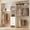 White, variant on Homieasy 20.2 - 120 '' W Closet System with Wooden Drawers and Hanging Rods(cut To Fit), White