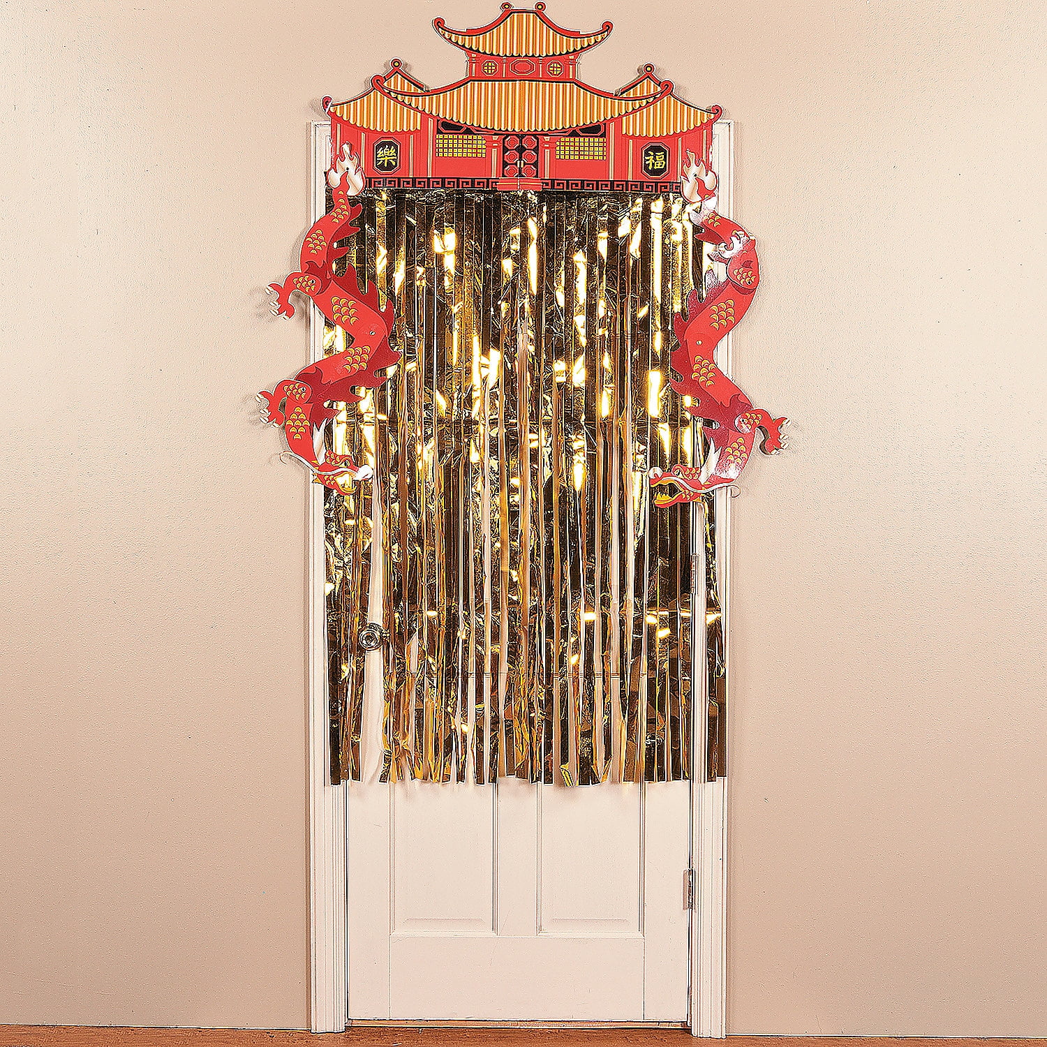 Fun Express - Dragon Door Curtain for Chinese New Year - Party Decor
