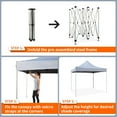 thumbnail image 5 of VICTAL 10' x 10' Pop-up Canopy with Straight Legs Wedding Party Tent Folding Gazebo Beach Canopy with Carry Bag, Gray, 5 of 7