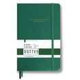 thumbnail image 1 of Minimalism Art, Premium Hard Cover Notebook Journal, X-Large Size, Master A4 8.3" x 11.4", 186 Numbered Pages, Gusseted Pocket, Ribbon Bookmark, Extra Thick Ink-Proof Paper 120gsm (Dotted, Green), 1 of 9