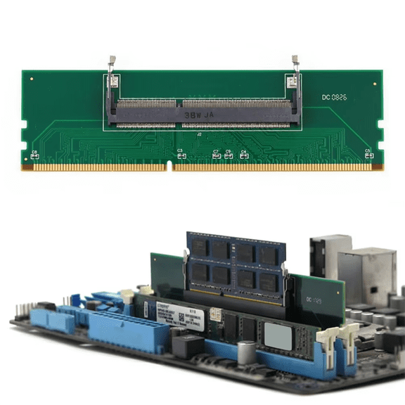 DDR3 Notebook Laptop to Desktop Memory Adapter Card 200 Pin SO-DIMM to PC 240 Pin DIMM Memory RAM Connector Adapter,1 x DDR3 Memory Adapter Card