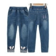 thumbnail image 2 of HAOYUNL Girls Spring Autumn Jeans Denim Pants for Kids Teens 2-12 Years Little&Big Girl Embroidered Jeans Girls Clothing, 2 of 7