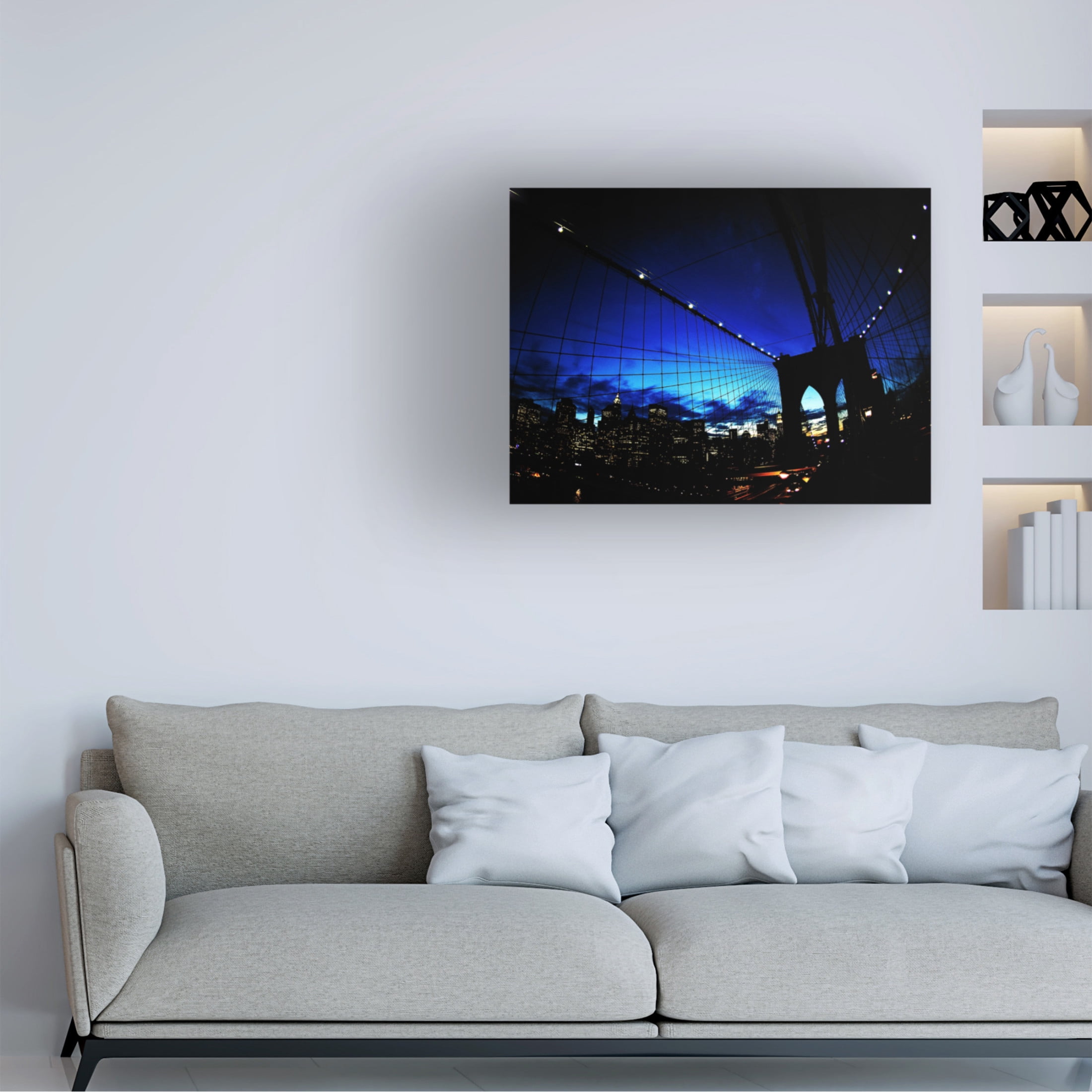 Canvas Wall Art - Fulvio Pellegrini 'Brooklyn Colours' Wall Art for Living Room, Bedroom, or Office D?cor by Trademark Fine Art - 19 x 14 Inches