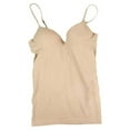 thumbnail image 3 of Women Modal V-neck Padded Adjustable Straps Seamless Bra Tank Top Camisole Undershirts, 3 of 5