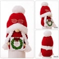 thumbnail image 3 of 2 gnomos navideños de peluche: decoración enana elfa sueca para escritorio, repisa, árbol, ventanal: decoración navideña ideal y regalo de cumpleaños. (2 piezas de madera), 3 of 6