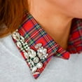 thumbnail image 5 of Womens Classic Plaid Fake Collar Detachable Dickey Collar Half Shirts Blouse False Collar Top for Women Outfits, 5 of 6