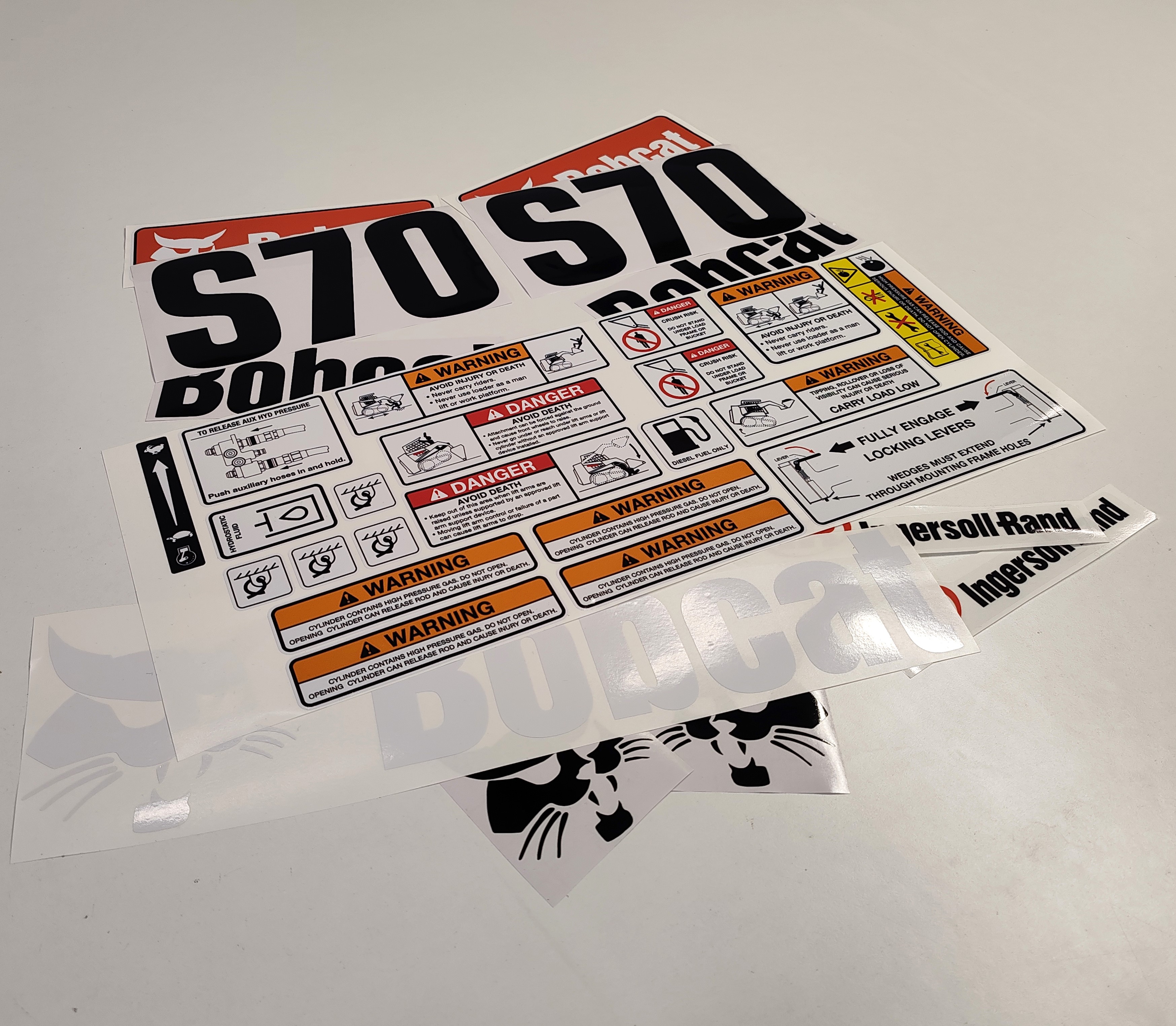 Bobcat S70 Skid Steer Decal Replacement Kit – Laminated & Durable OEM Style