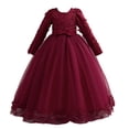 thumbnail image 1 of RXMEKW Robe à Manches Longues, Robe Décontractée à Col Rond Uni pour Filles pour le Printemps et l'Été, avec Manches Volantes, 1 of 6