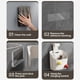 thumbnail image 5 of Cesta de almacenamiento multifuncional para pared | Organizador para mesita de noche y baño | Cesta colgante de plástico para litera superior y cabecero | Juego de 3 en blanco o beige, 5 of 6