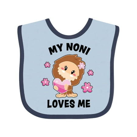 

Inktastic My Noni Loves Me with Bigfoot Gift Baby Girl Bib