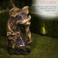 thumbnail image 3 of Alpine Corporation 4-Tier Tree Trunk Arch Water Fountain with LED Lights, 3 of 11