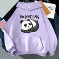 thumbnail image 3 of Fshinging Womens Cute Hoodies Casual Sweatshirt Panda Cute Cartoon Bear Print Long Sleeve Hooded With Pockets Plus Size Clothes, 3 of 3