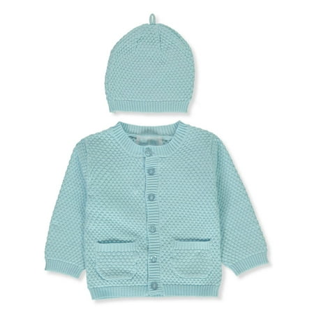 Baby Dove Baby Boys' 2-Piece Sweater & Hat Set - blue, 0 - 3 months (Newborn)