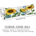 thumbnail image 4 of Sunflowers Body Pillow Cover Spring Flowers Long Pillowcase with Zipper Decorative Florals Cushion Pillow Covers Farmhouse Soft Large Bedding Pillow Cases for Bedroom,Couch,Sofa,20"x54", 4 of 5