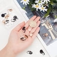 thumbnail image 5 of 32pcs Earring Cabochon Setting 16pcs(8 Pairs) Lever Back Hoop Earring Hooks Ear Wires with Flat Round Tray 16pcs 10mm 12mm Clear Glass Cabochons for Earring DIY Jewelry Craft Making, 5 of 6