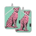 thumbnail image 7 of Yayeee Pot Holders Kitchen Heat Resistant with Pocket 7"x9.8" Cotton Oven Cooking Hot Pads, Pink Cheetah, 7 of 7