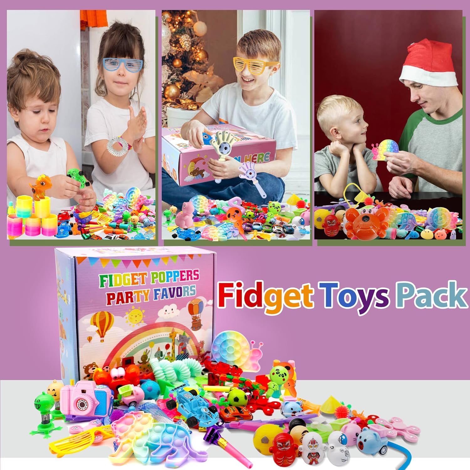 Kids Party Favor Pack, 1000 Plus Piece Fidget And Sensory Toys Set, Treasure Box Goodie Bag Stuffers, Pinata Fillers, Classroom Prizes, Birthday And Holiday Gifts