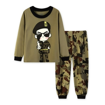 

Boys Pajamas Little Boys Toddler Cartoon Pajamas Set 100% Cotton Kids Clothes Kids Pajamas 31-3Y