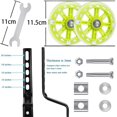 thumbnail image 4 of 5.3 Inch Flash Training Wheels for 12-20 Inch Kids Bikes, Steel Bracket & Plastic-Rubber Wheels, Universal Fit, Includes 2 Support Rods, Bolts, Washers, Locking Nuts, Limit Spacers, Wrench, Socket, 4 of 6