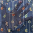 thumbnail image 3 of Christmas Tulle Curtains with Rod Pocket, Celebratory Object on Stripes Star Moon Candy Flower Xmas Theme Illustration, Sheer Drape for Wedding Party 2 Panels, 7 Sizes, Multicolor, by Ambesonne, 3 of 3