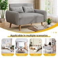 thumbnail image 4 of Sobaniilo 47" Small Modern Loveseat Sofa, Mid Century Linen Fabric 2-Seat Sofa Couch Tufted Love Seat with Back Cushions and Tapered Wood Legs for Living Room, Bedroom and Small Space (Light Gray), 4 of 7