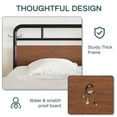 thumbnail image 4 of Einfach Queen Size Heavy Metal Bed Frame Headboard and Footboard, Brown, 4 of 6
