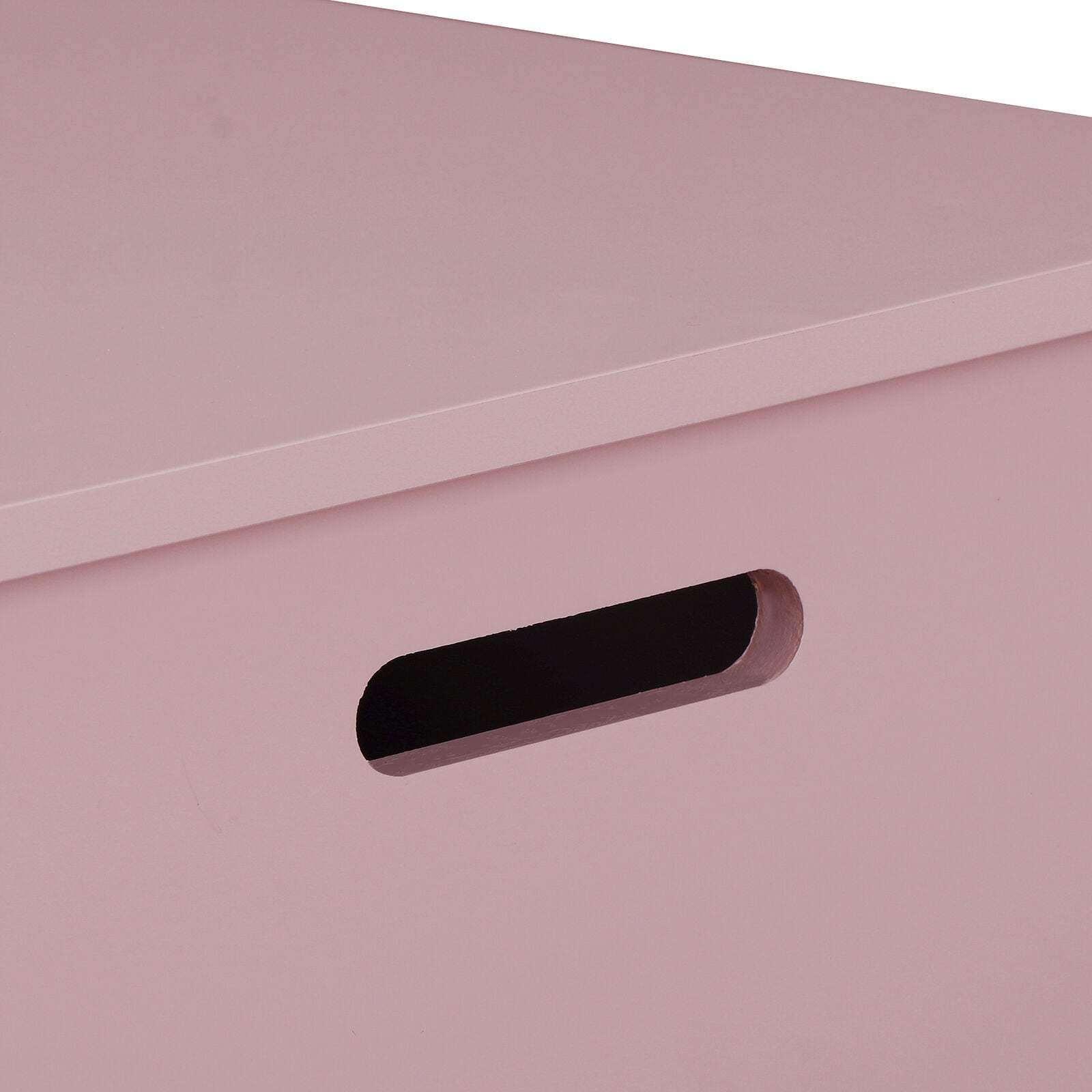 Wooden Toy Chest Lift Top Entryway Storage Box Bench Safety Hinged Lid Pink
