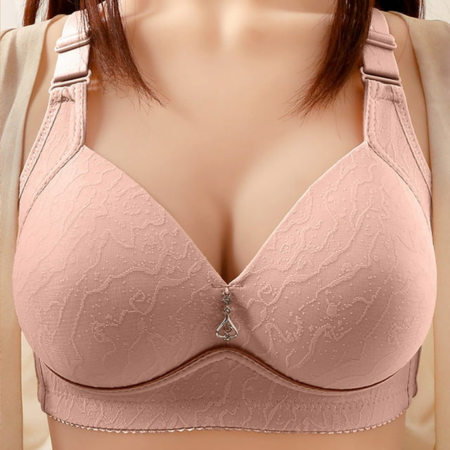 Bras for Women, Womans Embroidered Glossy Comfortable Breathable Bra Underwear No Rims