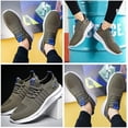 thumbnail image 6 of Frhoxug Men's Striped Running Shoes, Couple Mesh Breathable Sneakers For Outdoor Sports Tennis, 6 of 7