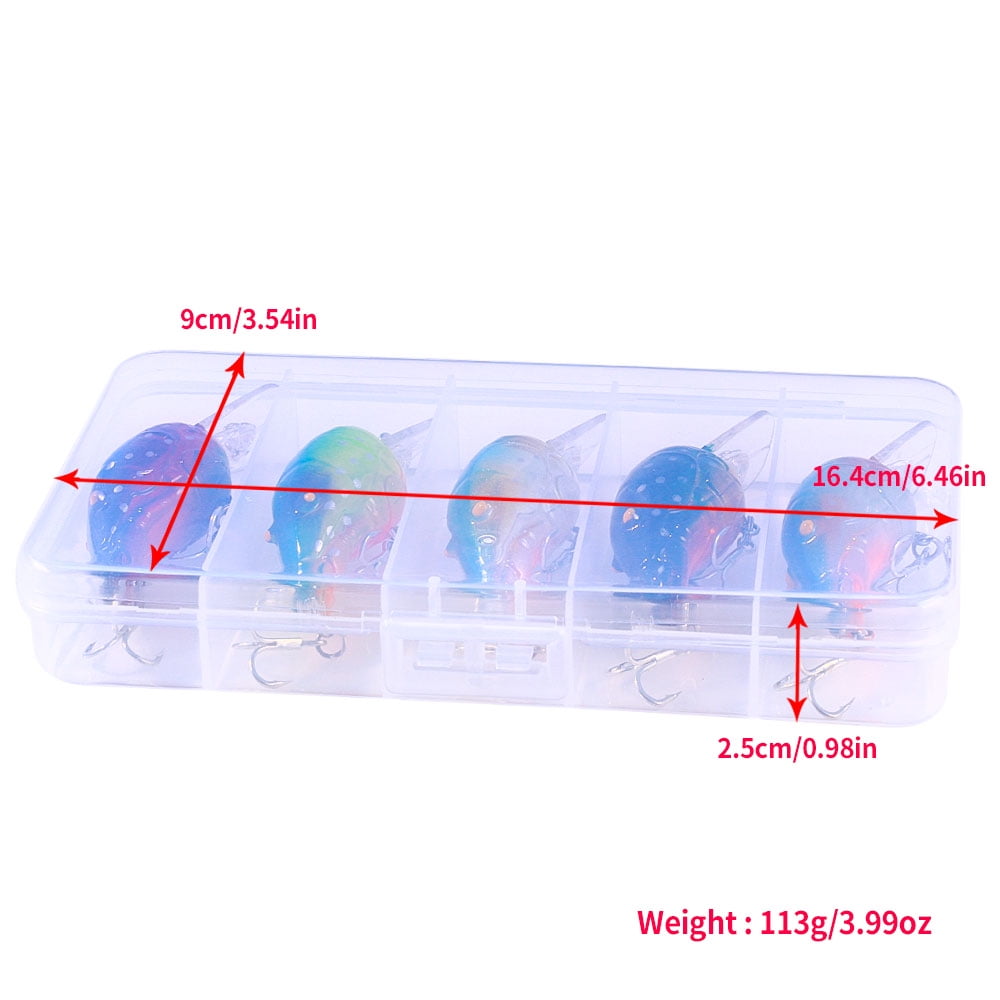 HENGJIA Fishing Lures, 5PCS 2.6IN Minnow Crankbaits for Bass Fishing Bass Lure, Fishing Lure for Bass Trout Freshwater and Saltwater