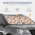 thumbnail image 4 of Windshield Sun Shade, Pink Brown Beige Chocolate Print Foldable Car Sun Shade Windshield For Front, 2 Pieces, 4 of 4