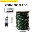 thumbnail image 3 of Guirnalda de luces LED de 100 m con alambre verde de hadas para exteriores, luces navideñas, guirnalda de árbol para Año Nuevo, decoración de fiestas en casa, bodas y calles, 3 of 5