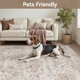 thumbnail image 5 of SIXHOME 5'x7' Area Rugs for Living Room Washable Vintage Medallion Rug Oriental Floral Distressed Carpet Ultra Soft Indoor Rugs for Bedroom Dining Room Retro Home Decor Beige, 5 of 5