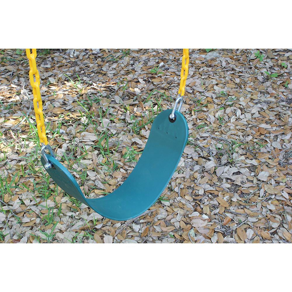 New Bounce Swing Seat Outdoor Swings for Kids and Adults 1 Pack Swing Set Accessories for Outside with Heavy Duty Rust-Proof Chain Coated in Thick Plastic for Safety and Comfort 