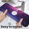 thumbnail image 6 of Pofeuu Purple Moon Tree Night Sky Print Splash Guard for Sink Faucet Sink Gadgets-Splash Guard Behind Faucet Drip Catcher for Kitchen, Bathroom,Sink Mat, 6 of 7