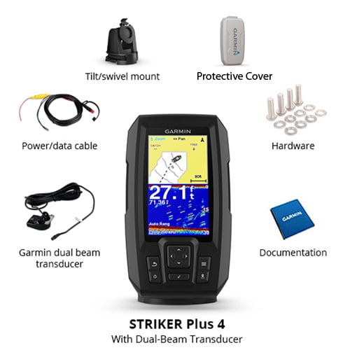 Garmin STRIKER Plus 4 with Transducer and Cover, 4 inches - Walmart.com