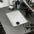 thumbnail image 4 of Novatto NP-U193902MB Rectangular Undermount White Porcelain Sink & Overflow Drain Set, Matte Black, 4 of 4