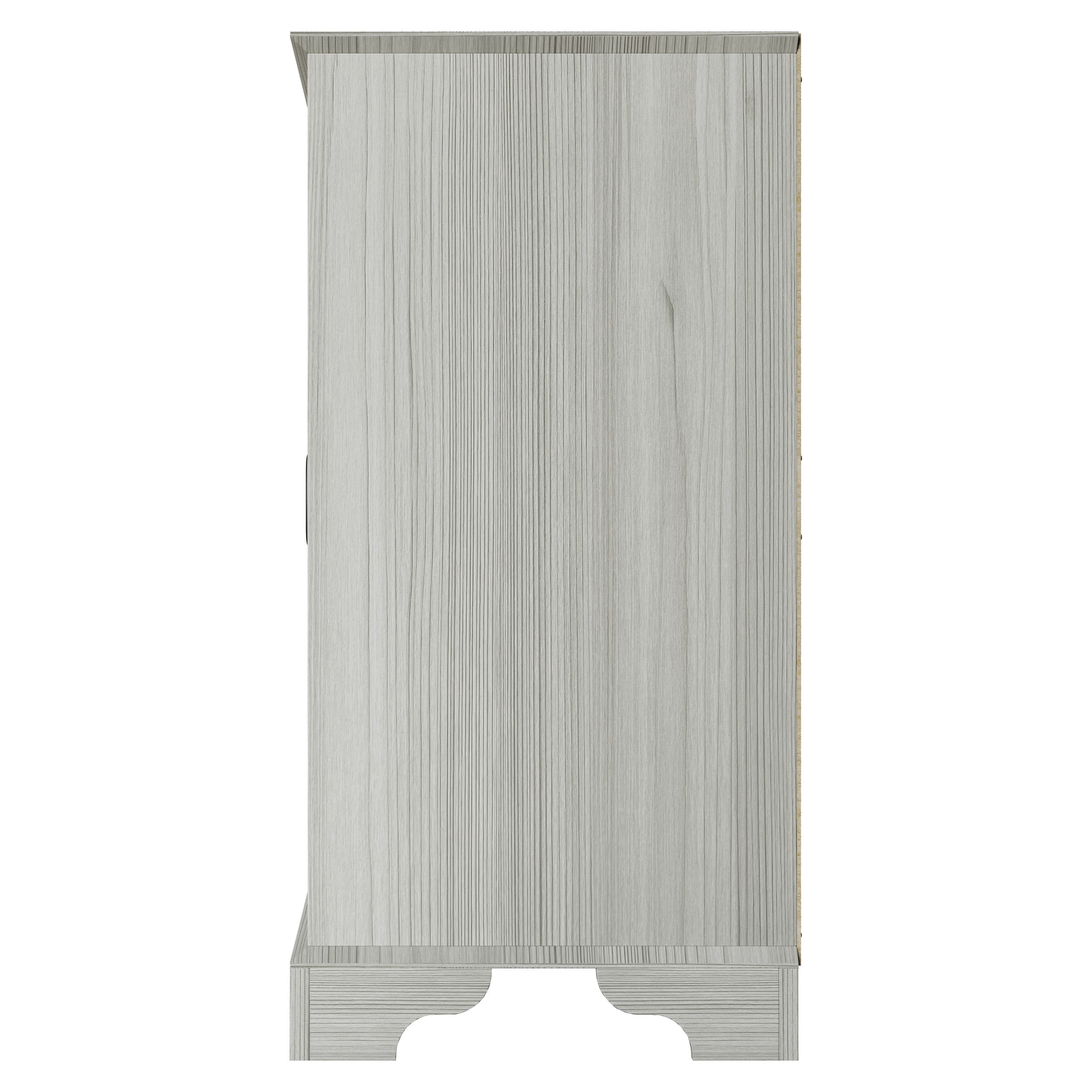 Home Design Harley Side Board, Modern Bedroom Storage Furniture, Light Gray Finish, Easy Assembly