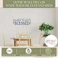 thumbnail image 4 of Grateful Thankful Blessed Gratitude Quote Decals- Faith Vinyl Wall Art for Inspiration - Quotes Wall Decor for Dining Room, Living Room - Thanksgiving Kitchen Wall Stickers - 33x11- Inch, Deep Blue, 4 of 5