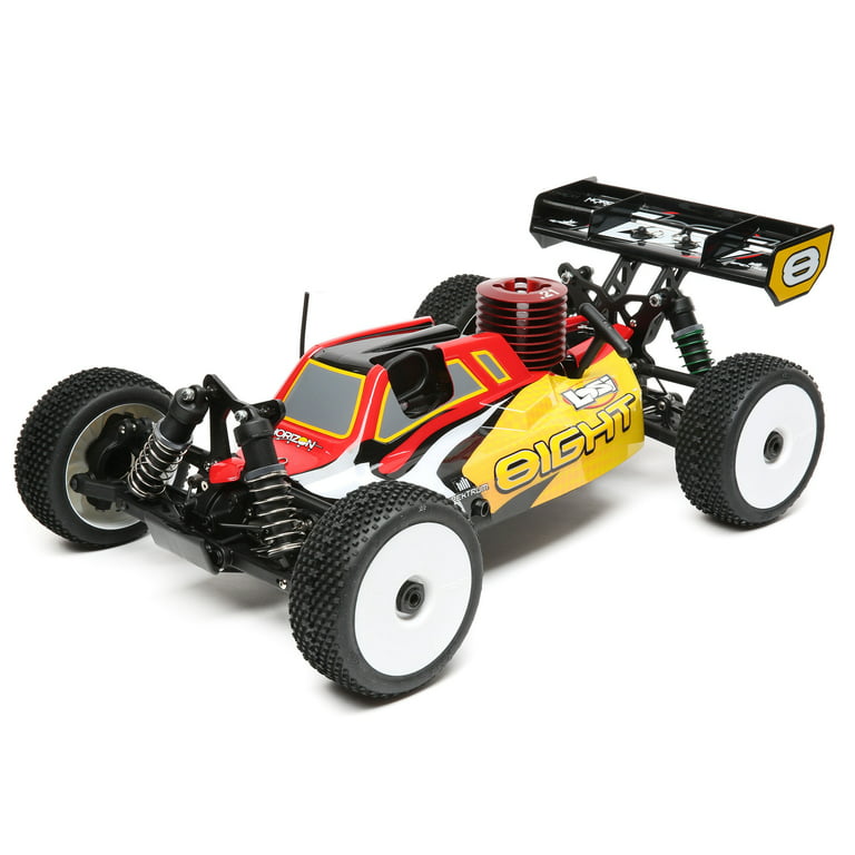 Losi RC Car 8IGHT RTR Nitromethane fuel Charger and Glow Igniter Included 4 Wheel Drive Buggy LOS04010V2 CarsGas RTR1/8 Off-Road - Walmart.com