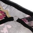 thumbnail image 3 of Ropa interior bordada de la flor de la malla del cordón de 3pcs para mujer Ropa interior bordada baja de la ropa interior Sunnimix Escritos bordados de la flor, 3 of 8