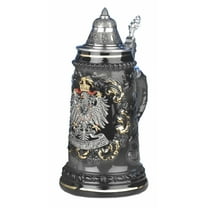 German Beer Stein pewter Deutschland eagle Stein 0.5 liter tankard, beer mug KI 455-SZ 0,5L Deutschland